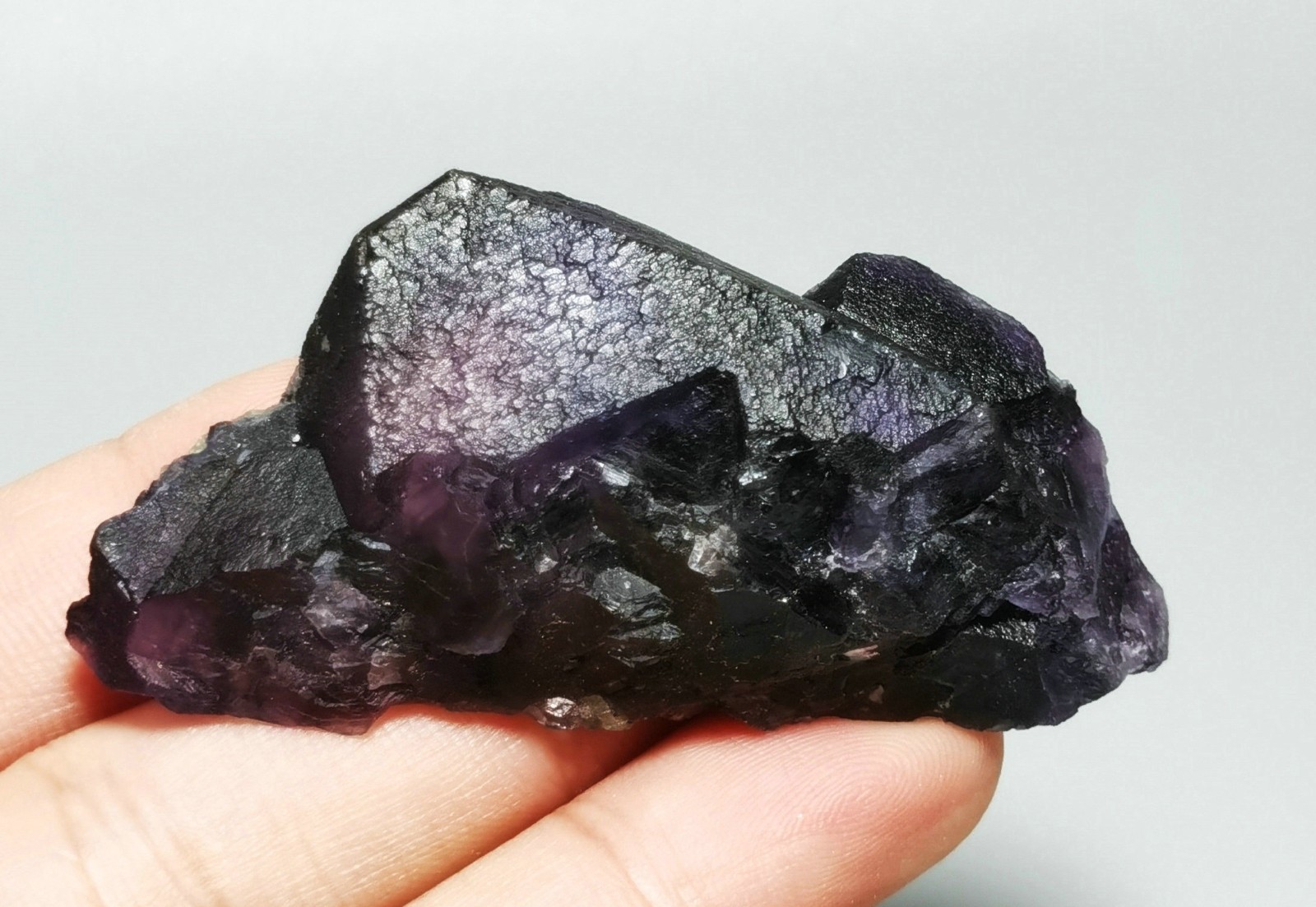 Rare Natural Purple Octagonal Fluorite Mineral Specimen China