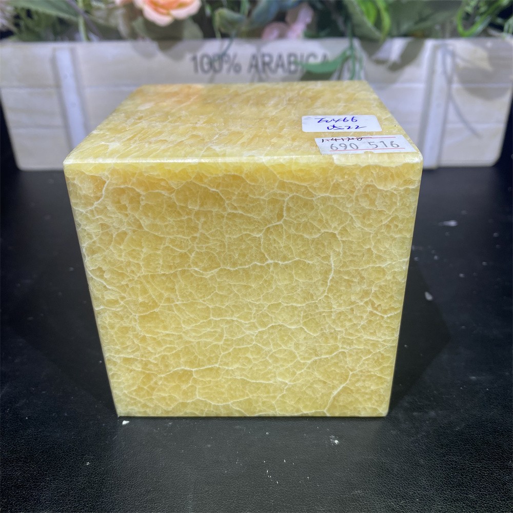 3.1LB 3.1″Natural A+Calcite Cube Statue Crystal Reiki Square Heal Table Decor