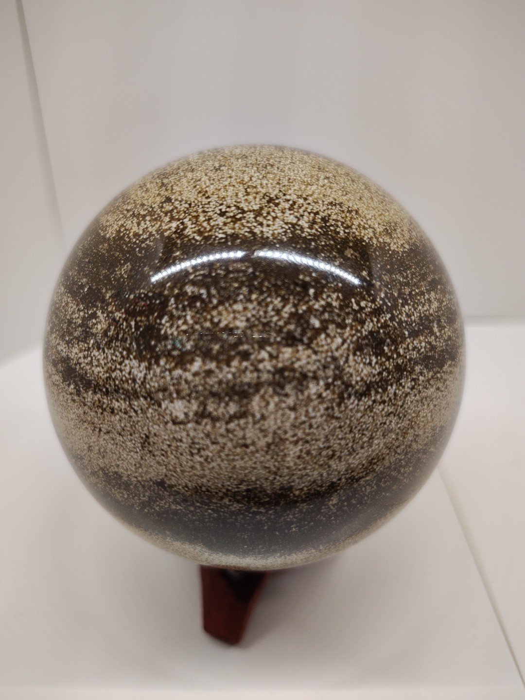 Unique Large Bubble Ocean Jasper Sphere 3.5in