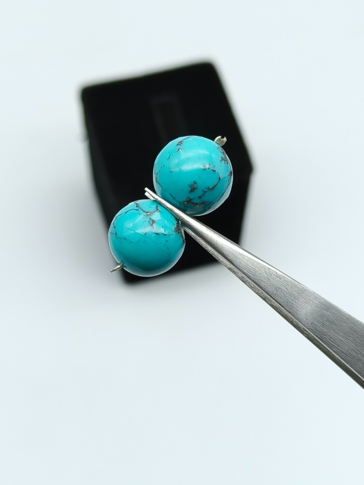 2 Pcs Natural Round Smooth Beads Natur