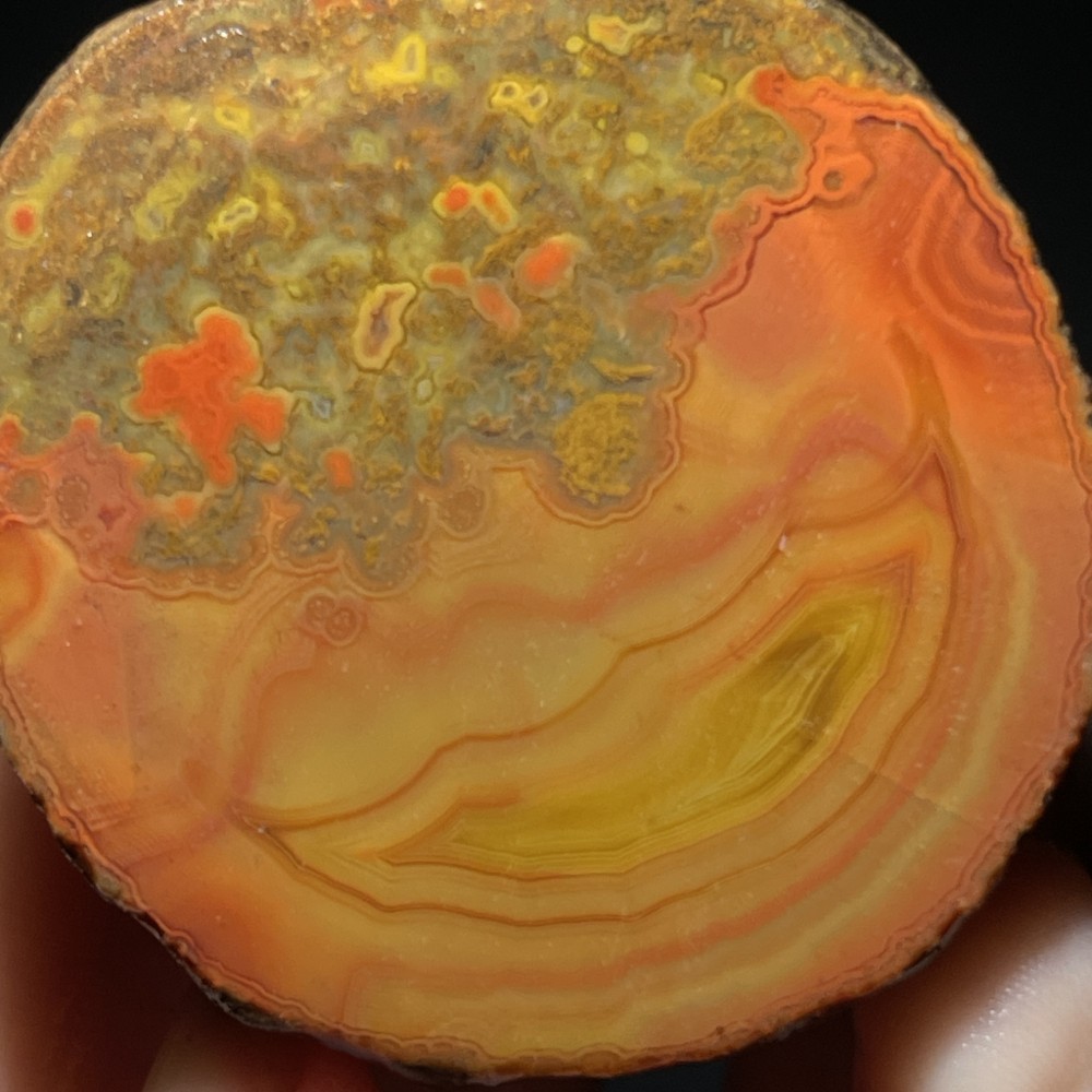 Natural half Rough Chinese Agate crystal geode Achat Nodule Hebei 52g D764