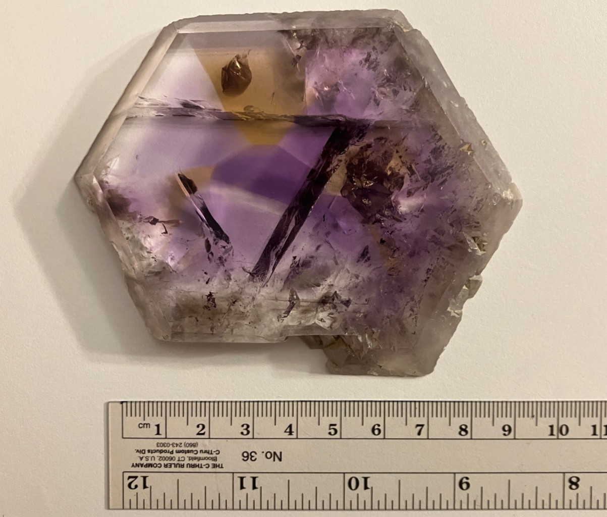 Excellent Polished Ametrine Slice from the Anay Mine Santa Cruz Bolivia 147g