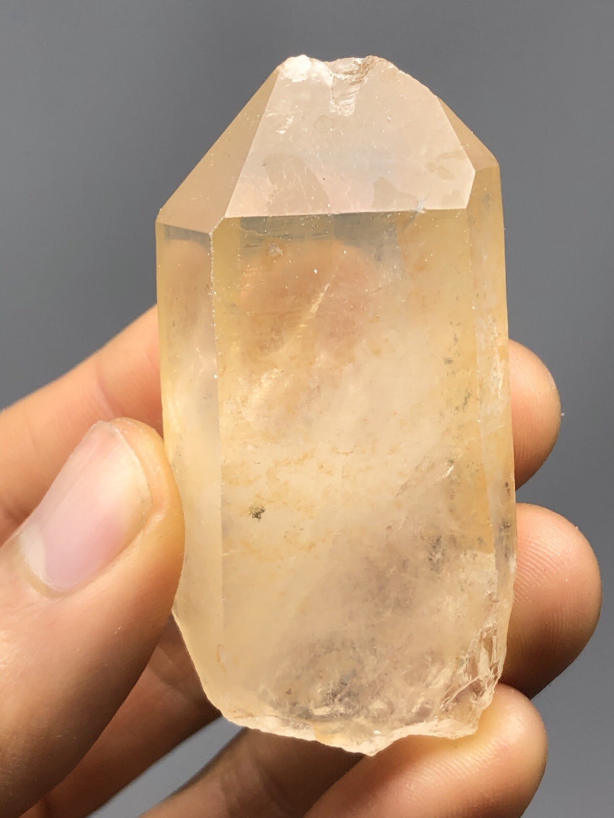 RARE Tangerine Lemurian Natural Quartz Wand Brazil 1.6oz N38