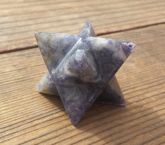 LARGE (50mm) BLUE AVENTURINE GEMSTONE MERKABA STAR (ONE) – BUY IT NOW