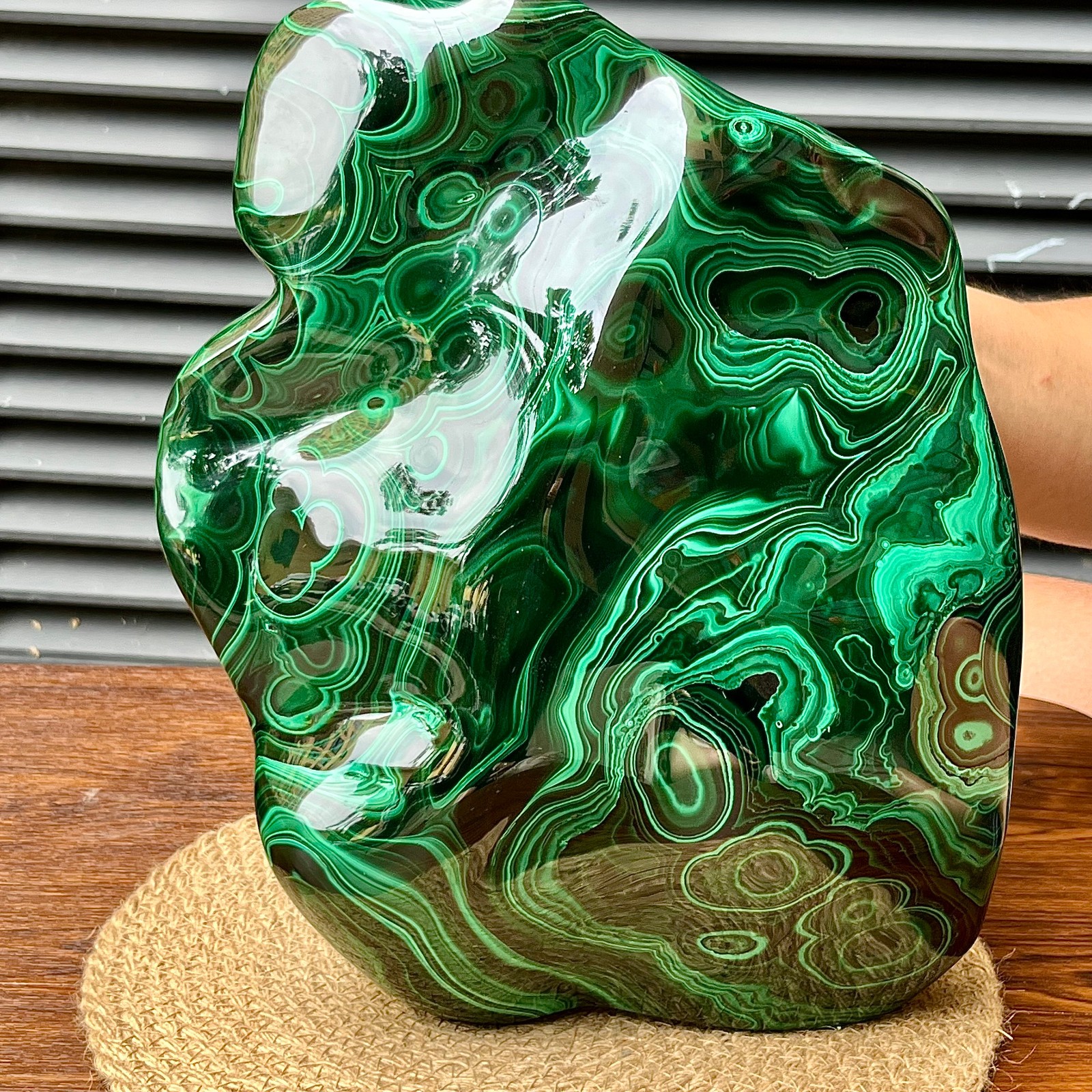 24 lb Malachite Stone Natural Polished Anniversary Gift Display Art