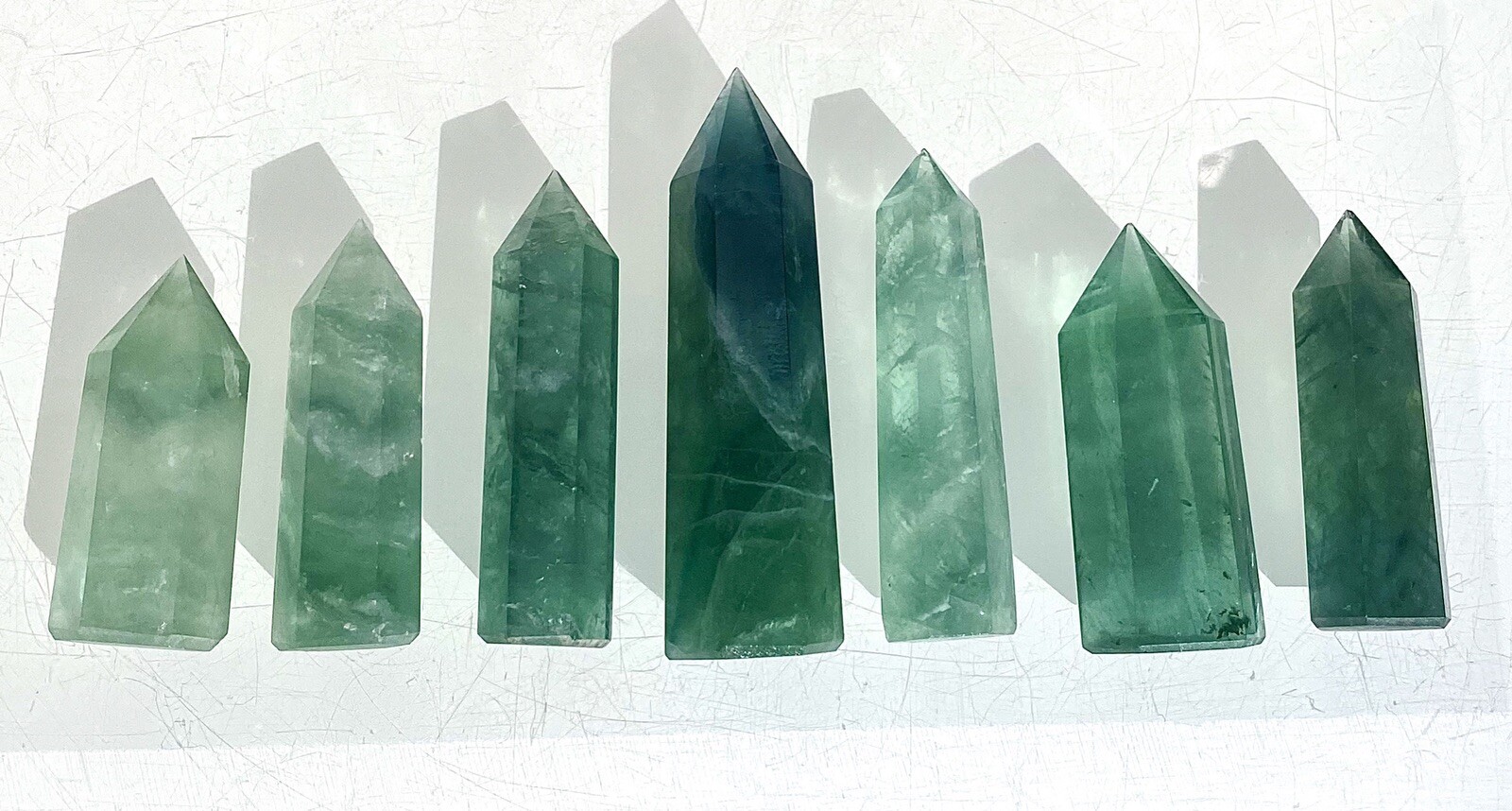 Wholesale Lot 1 Lb Green Fluorite Obelisk Tower Point Crystal Natural Energy