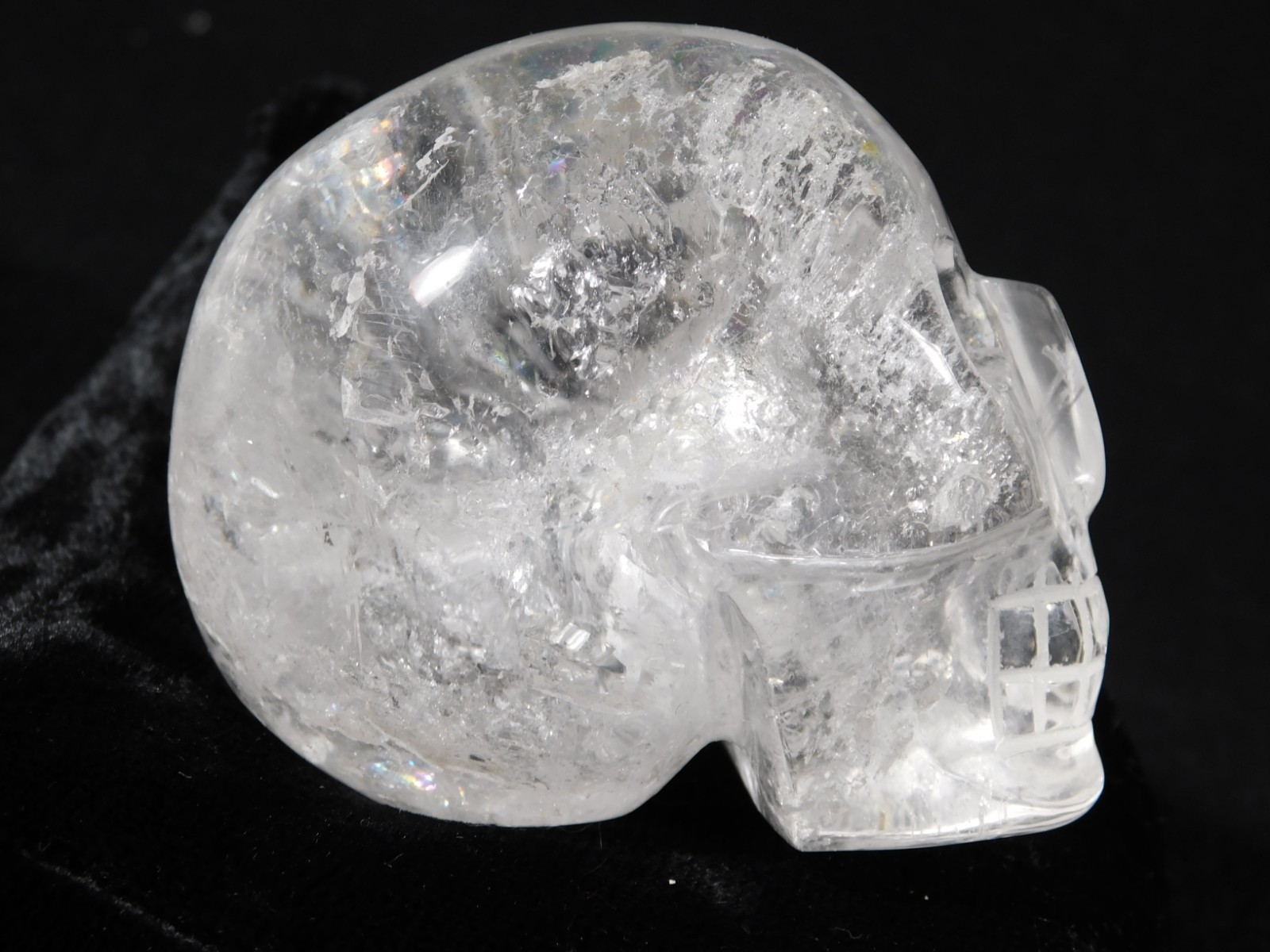 Super Translucent! Quartz Crystal SKULL Carved in Brazil 307gr