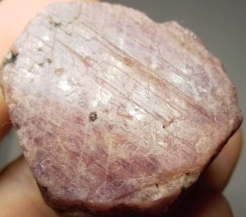 Ruby Corundum Record Keeper Triangles Biotite Mica with UV Reactive Fluorescent