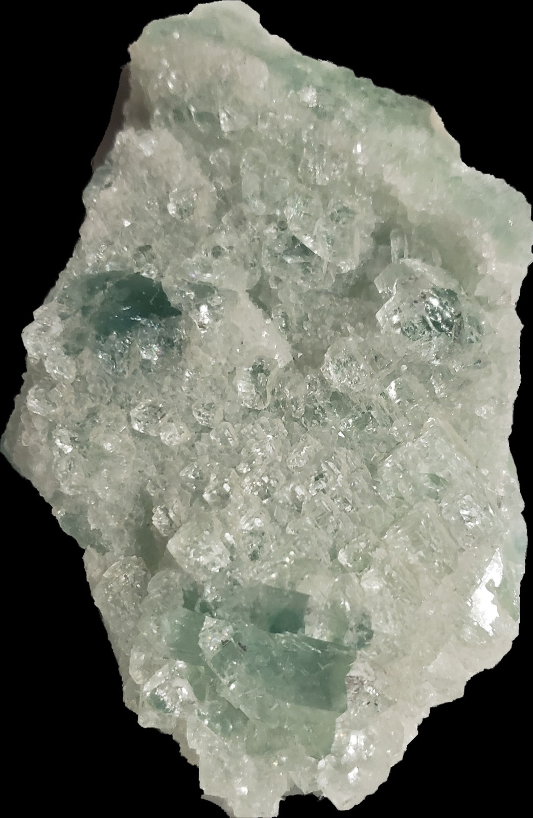 Natural Green And White Cube Fluorite Mineral Specimen 331.7 Grams