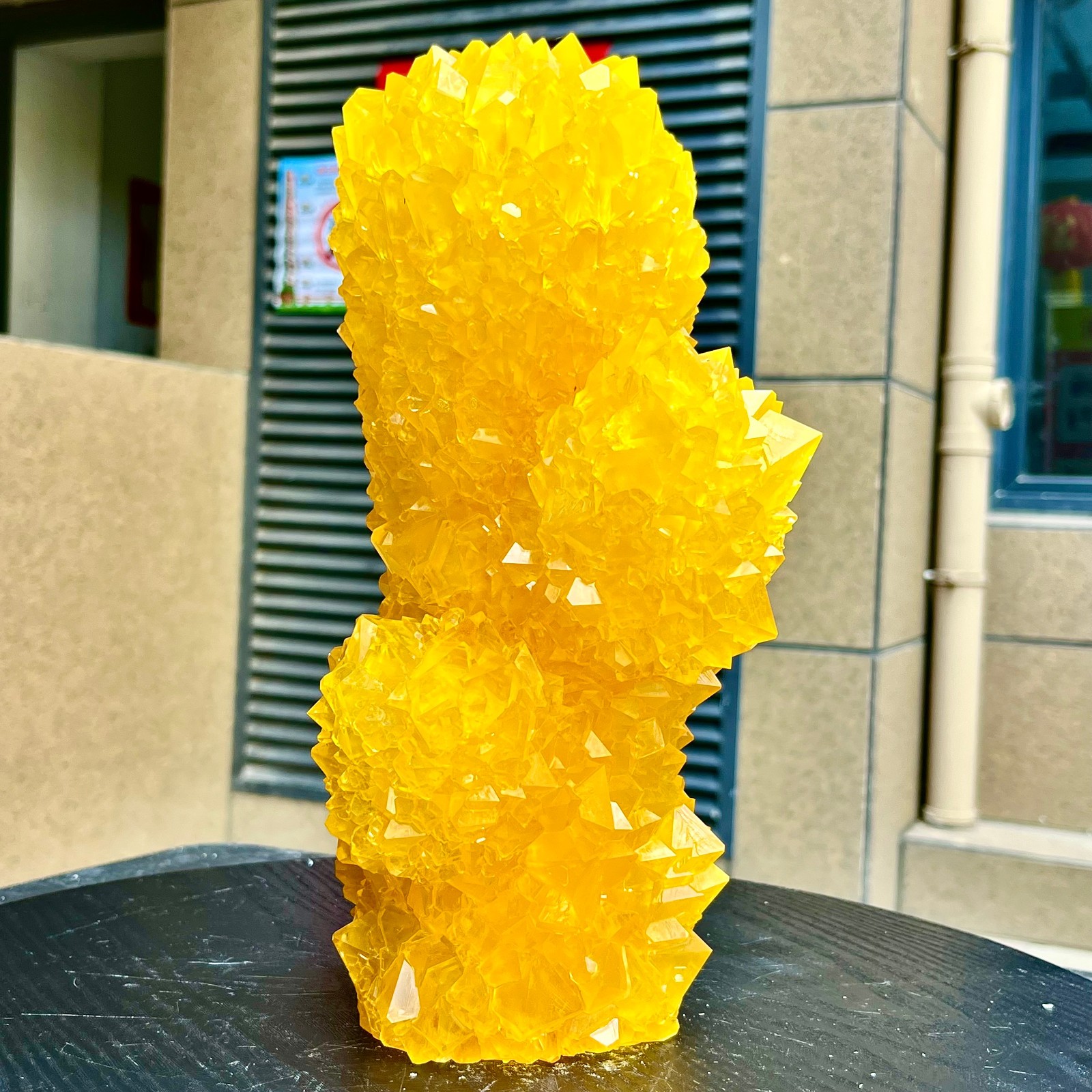 6.86LB Yellow Ghost Phantom Crystal Cluster Flower Raw Crystal Heal Quartz Decor
