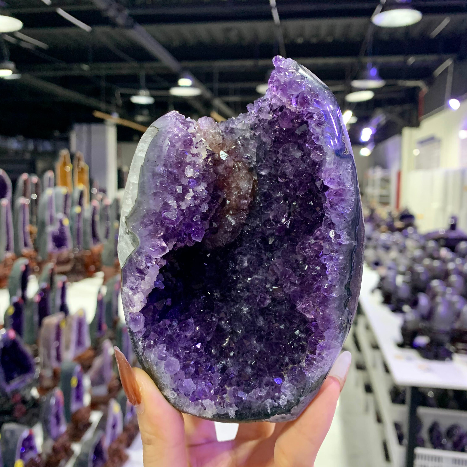 1.92LB Uruguay Natural Amethyst Crystal Mine Amethyst Block Treatment