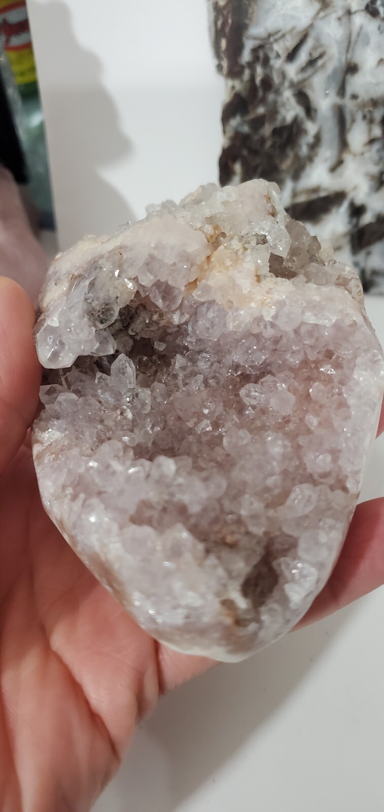 Pink Amethyst Cluster Freeform Geode 408g