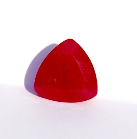 9.50 Ct Loose Gemstone Natural Red Beryl Bixbite Trillion Cut Utah Certified