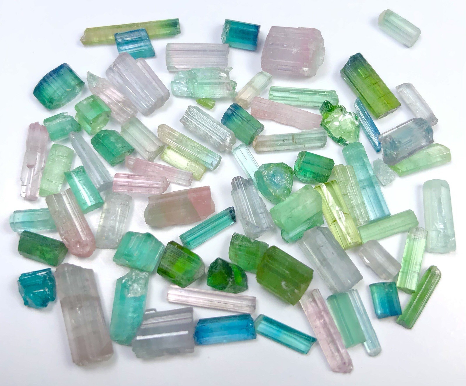 52.50 Crt Natural Rough Tourmaline Mix Lot From Afghanistan |mix Color Rough