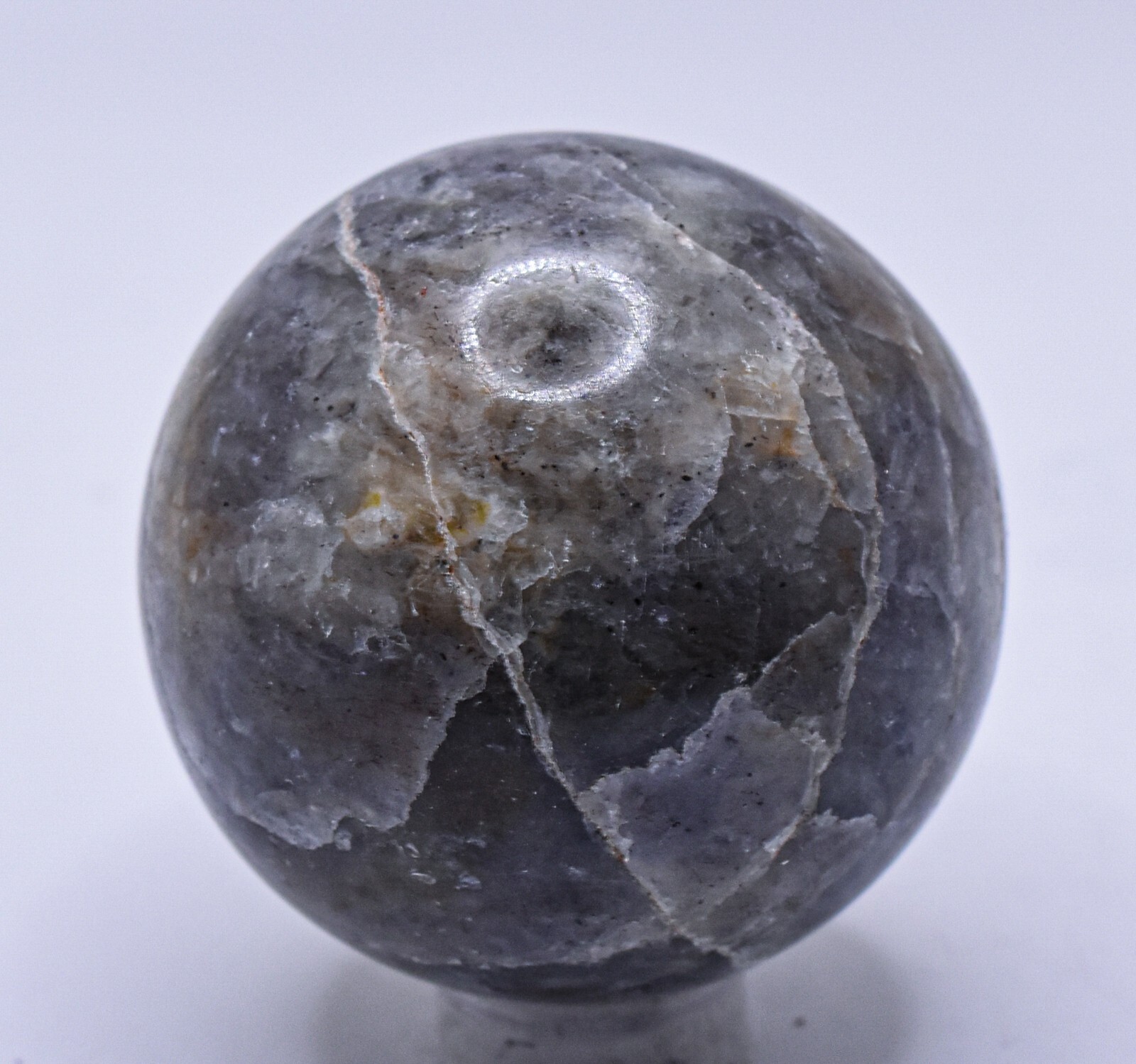 41mm Blue Iolite Sphere Polished Natural Sparkling Gemstone Mineral Ball – India