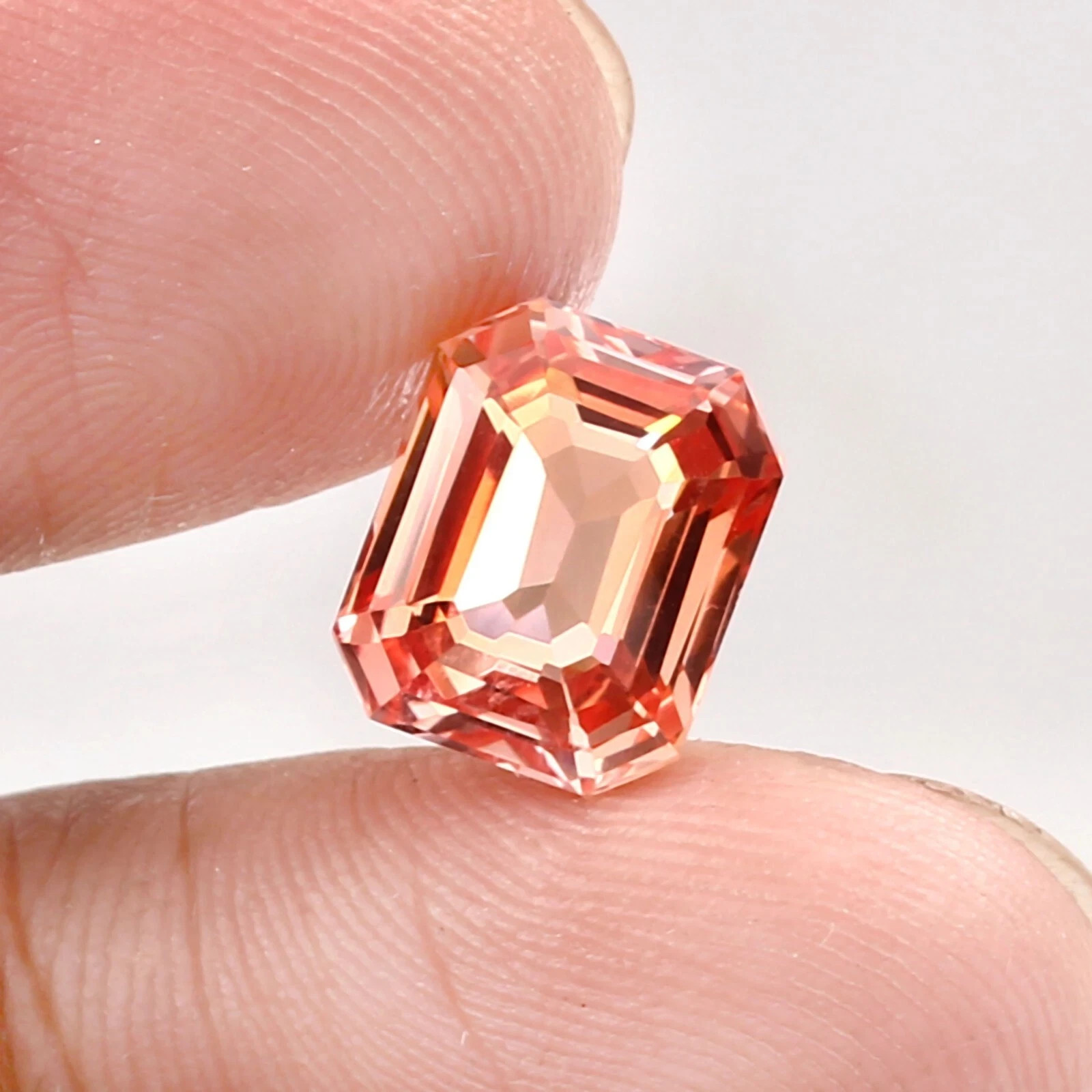 5.45Ct Precious Ceylon Padparadscha Radiant Gem 9.5×9.5×8 mm Beauty for Custom