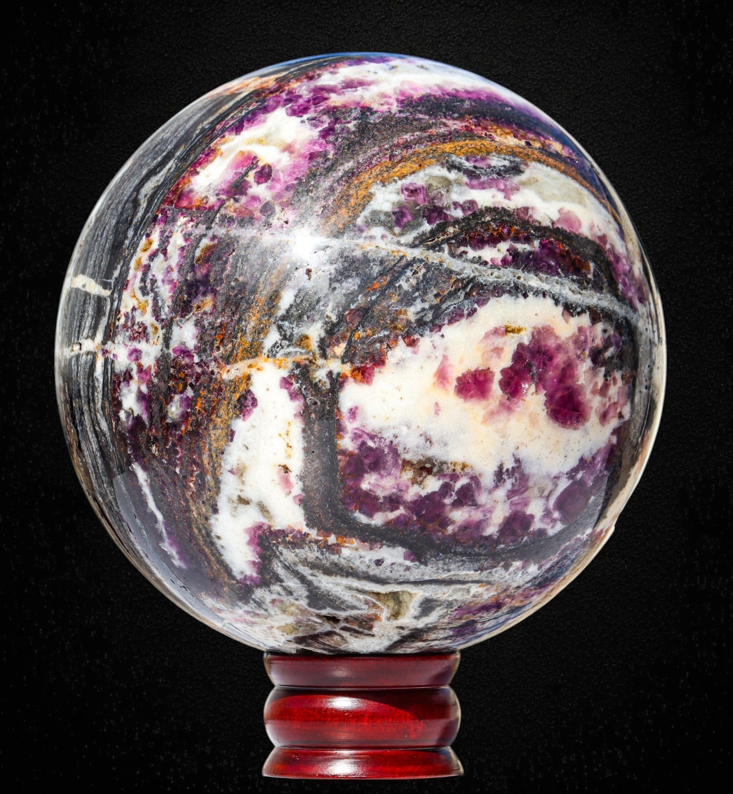 7.26kg Natural Pink Rubellite Tourmaline Crystal Sphere Large 180mm Gemstone Bal