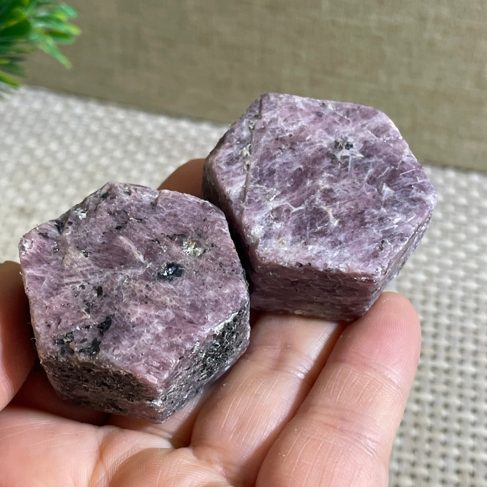 170g Red Corundum Ruby Rough Mineral Specimen reiki Healing 2pcs