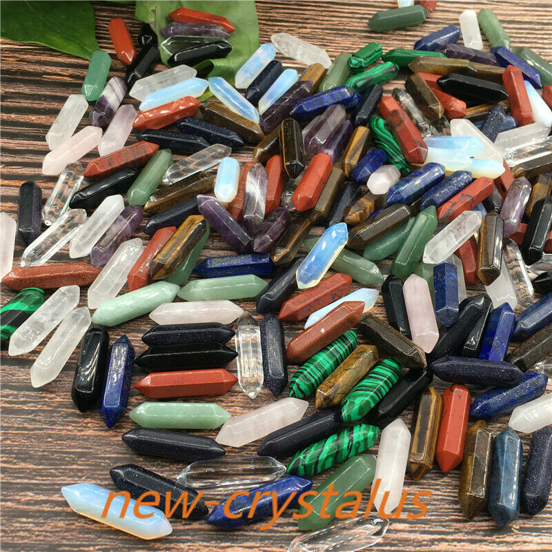 Wholesale! A Lot Natural Obelisk Quartz Crystal Wand Double Point Reiki Healing
