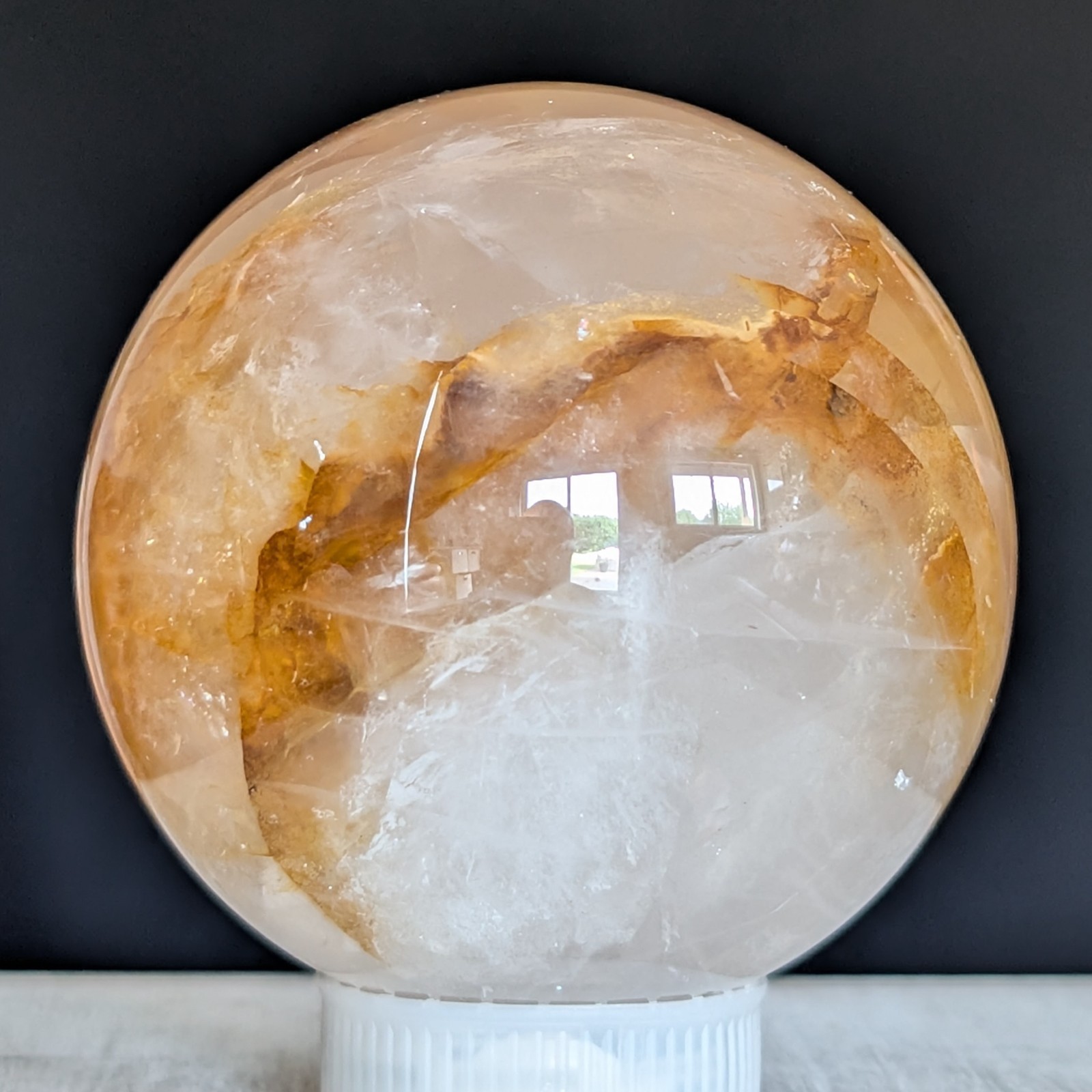 Golden Healer Sphere Crystal Ball Orb Gemstone Chakra Reiki
