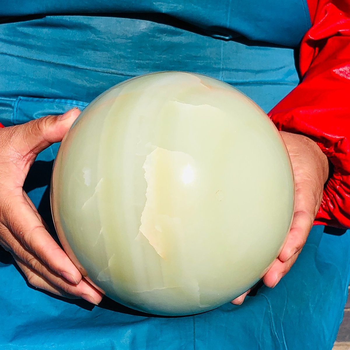 13.77LB Natural Afghanite sphere quartz crystal polished ball healing decor gift
