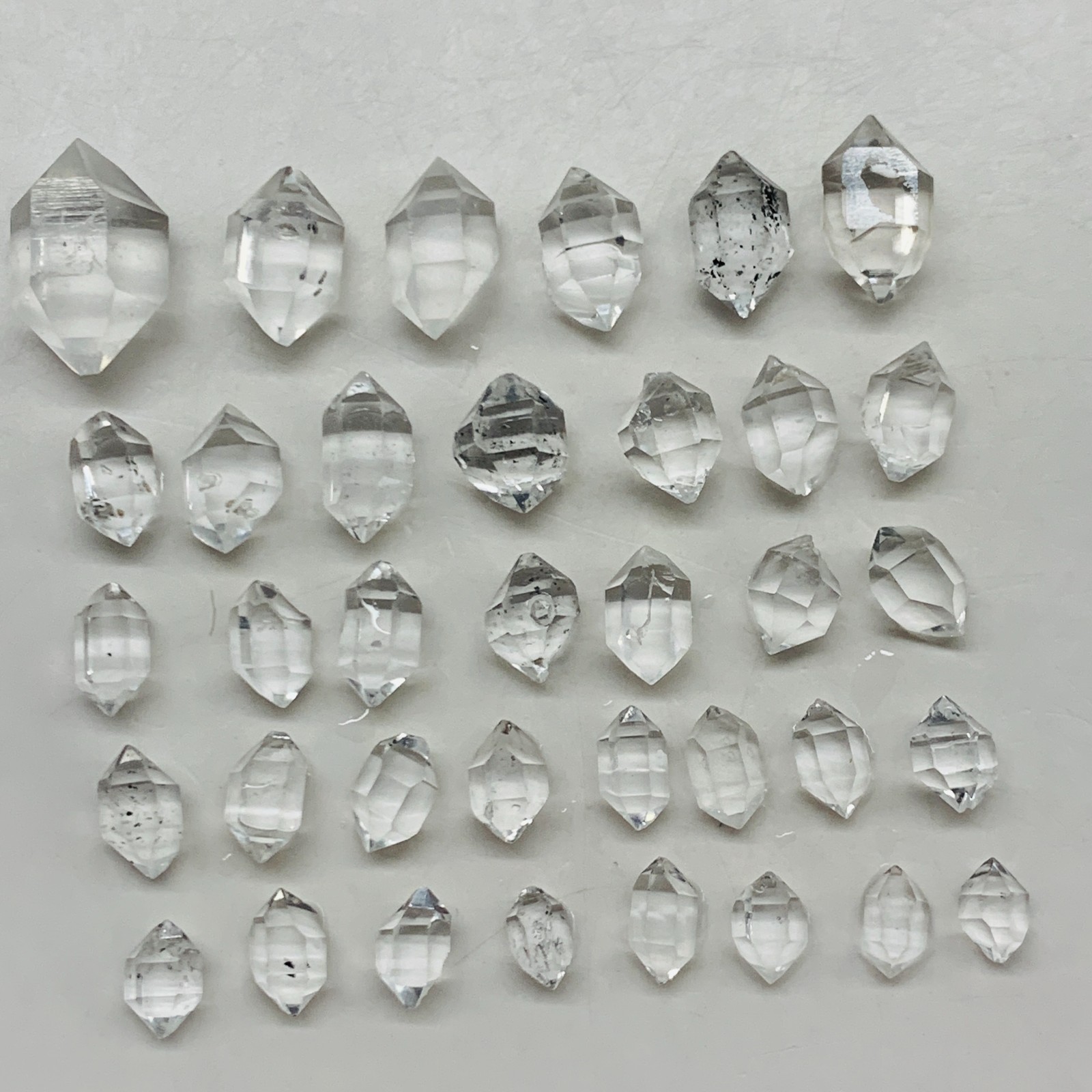 36PC small rare Herkimer diamond, quartz crystal, gemstone gift 20ct 5-11MM