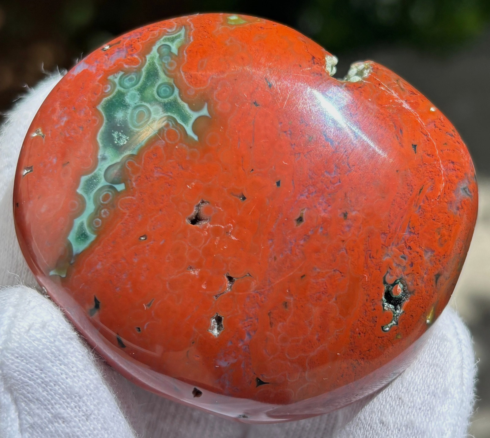 USA SALE 204g LOT OCEAN JASPER OJ PALMSTONE PALM STONES PALM STONE RED VEINLESS