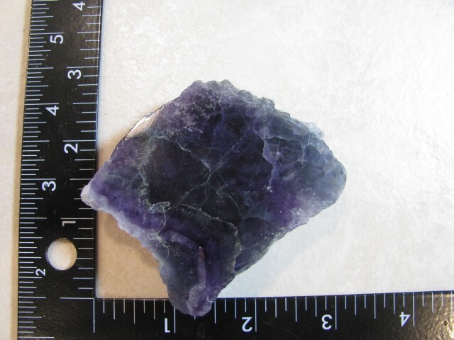 RF5 – 120g PALM SIZE+ RAINBOW FLUORITE SLAB 1 SIDE POLISHED GEMSTONE slice stone