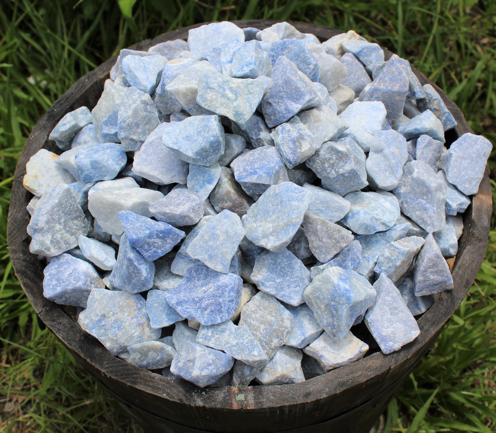1 Blue Quartz Rough Crystal (Natural Raw Gemstone)