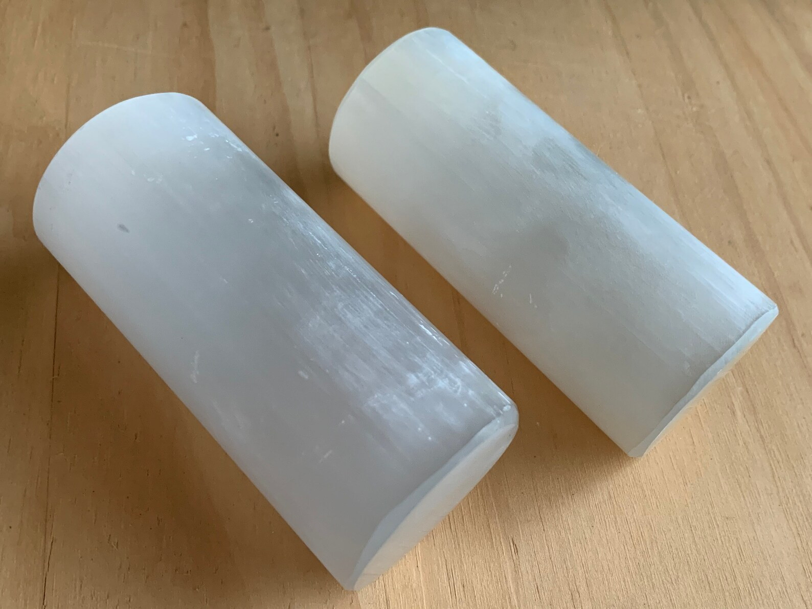 Selenite Harmonizer Cylinder, Cylinder Gemstone Gypsum Block, Wholesale Bulk Lot