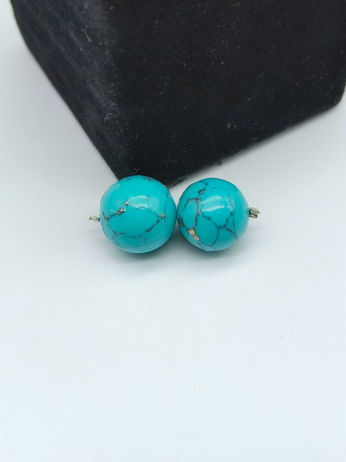 2 Pcs Natural Round Smooth Beads Natur