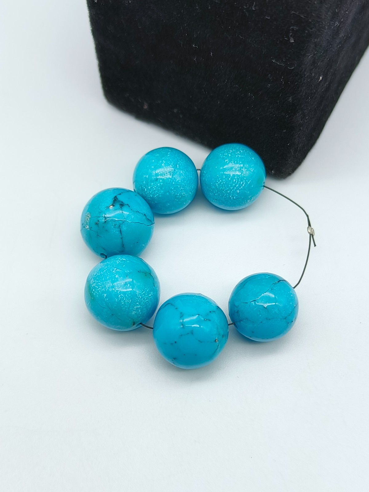 Turquoise Round Shape Beads Smooth Beads Natural Gemstone For MAKING Jewelry