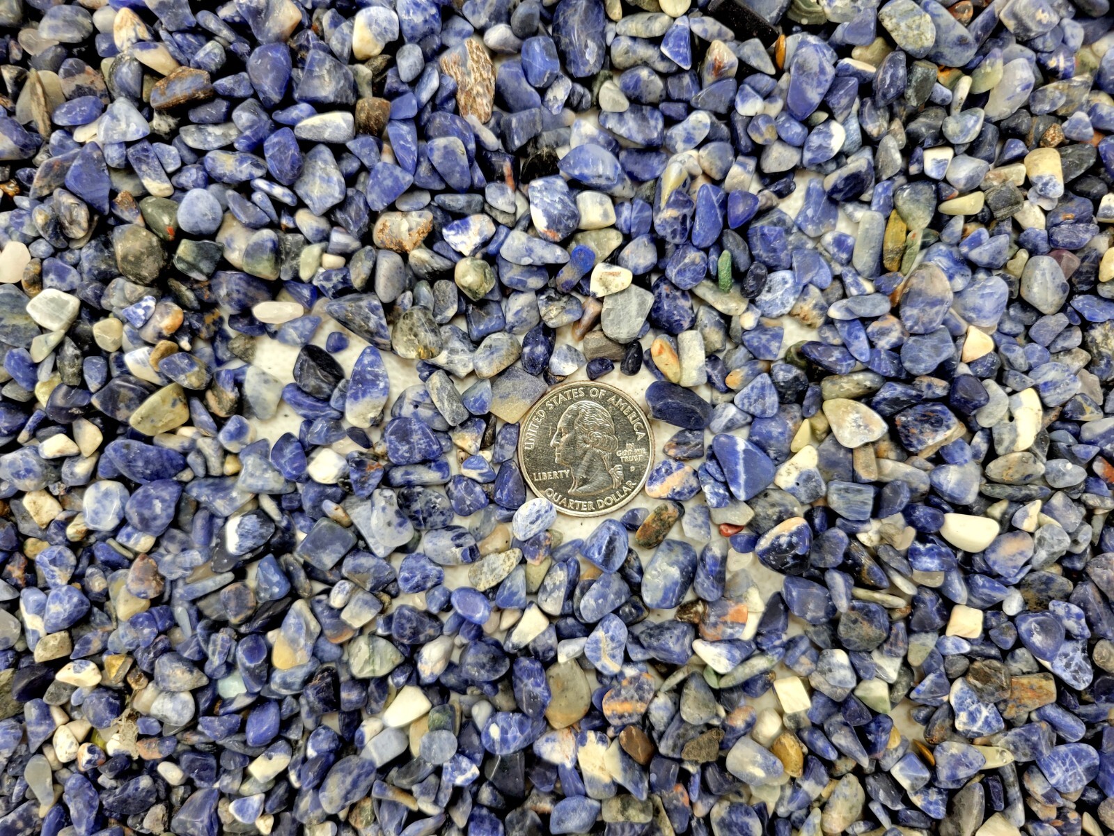 Mini Tumbled Sodalite Crystal Chips Bulk Gemstone Undrilled Loose Jewelry Beads