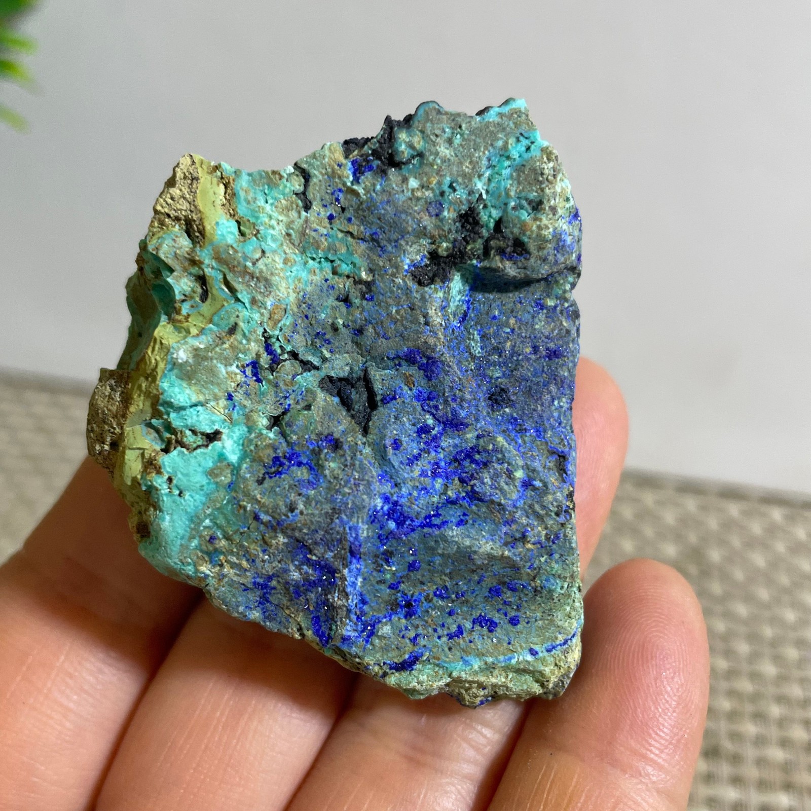 31g beautiful crystal azurite malachite mineral specimen Reiki Healling
