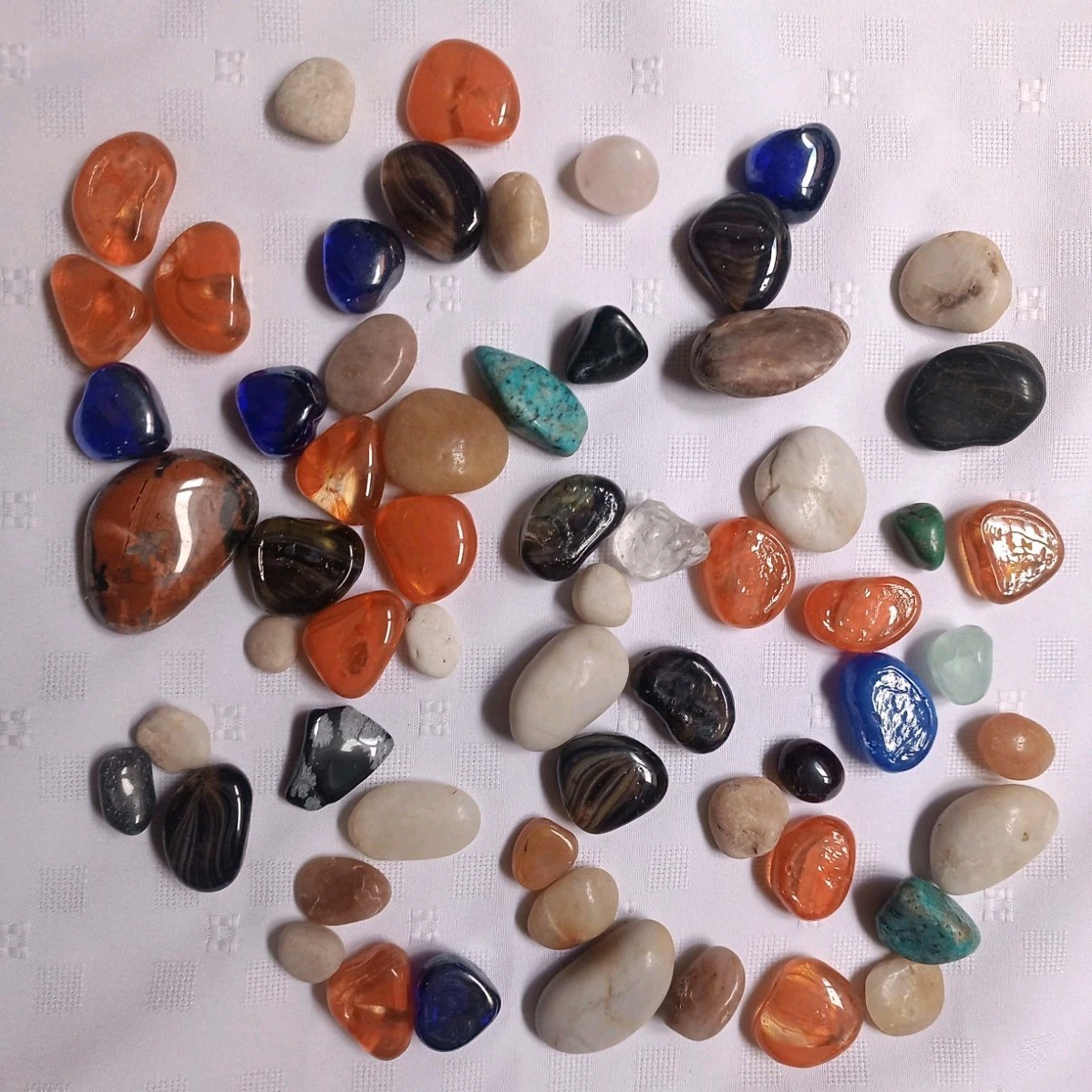 2 lb Tumbled Assorted Small Medium Gemstone Mix Stones Rock Crystals Bulk /607