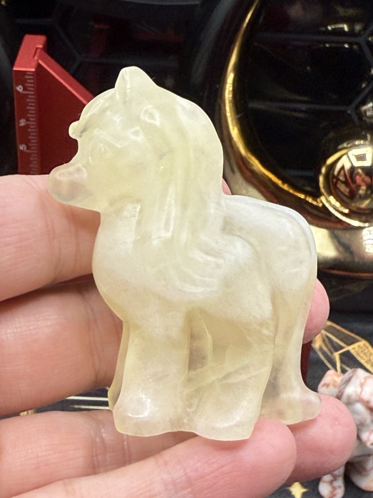 Natural Crystals Mixed Materail My little Pony Carving Free ship & Gift
