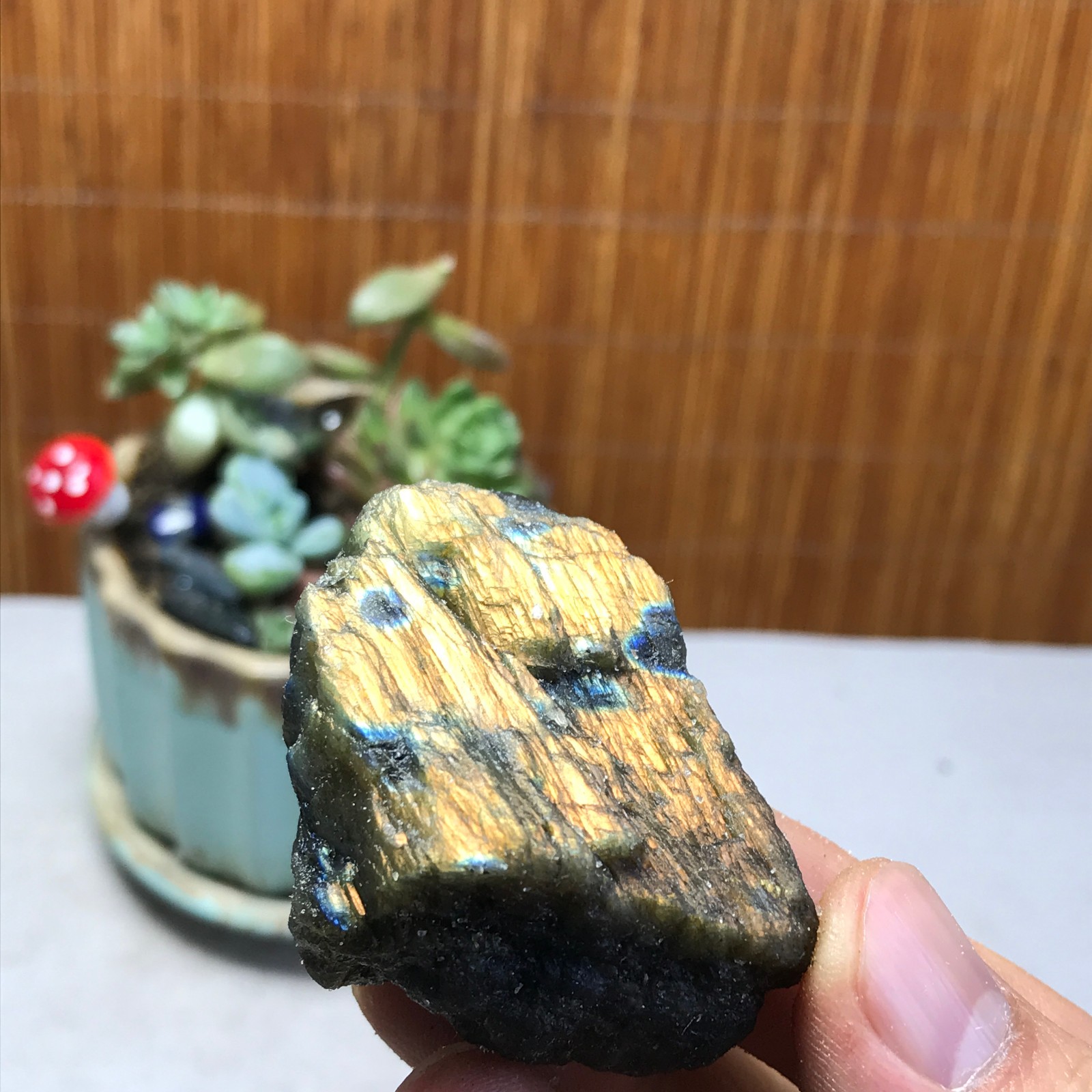 50-35-28mm Natural Labradorite Crystal gemstone Rough Mineral Specimen A5380