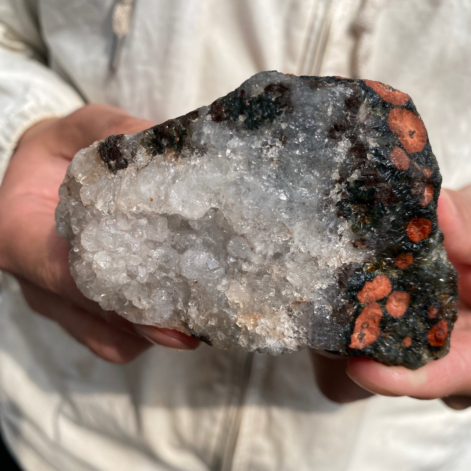 0.7lb Raw Natural colourful ocean jasper quartz crystal rough mineral specimen