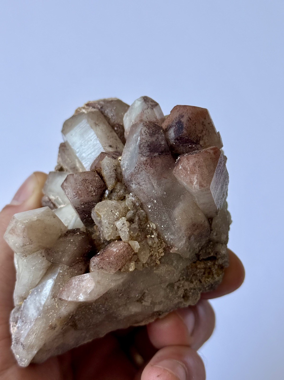 Hematite Quartz Crystal Cluster Red Feather, CO- 9.2cm – 236.5g – ID91