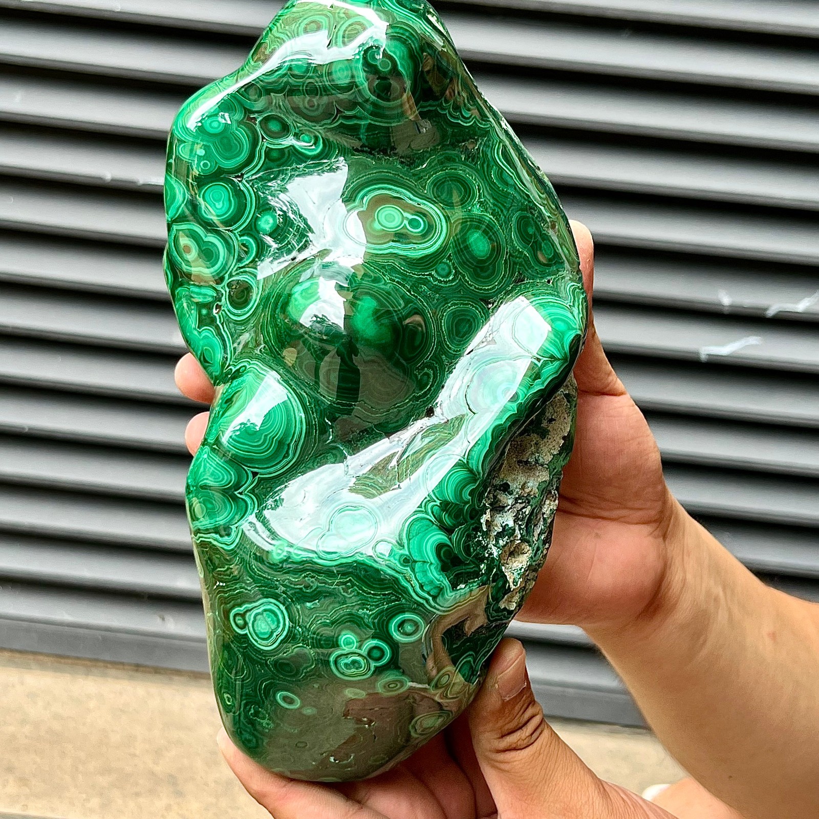 Malachite Polished Stone Natural Green Crystal Gemstone Home Office Art 6.6 lb