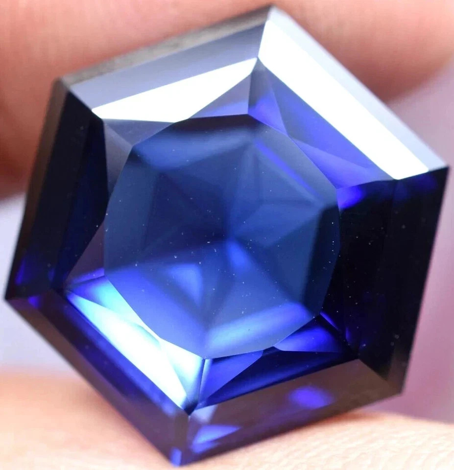 Natural 25.66 Ct+ Royal Blue Sapphire Hexagon EGL Certified Loose Gemstone