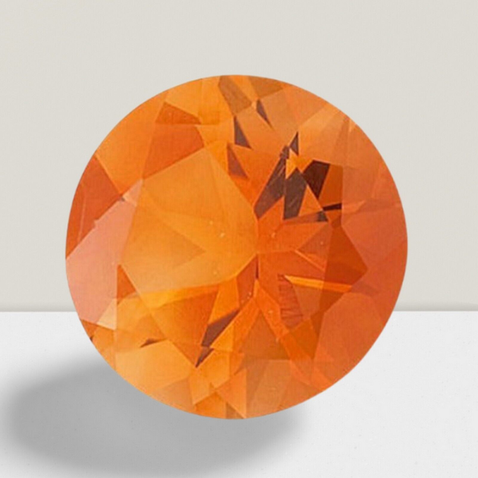 Citrine Round Cut Gemstone 3.50 Cts – 10 mm Flawless Loose Gem