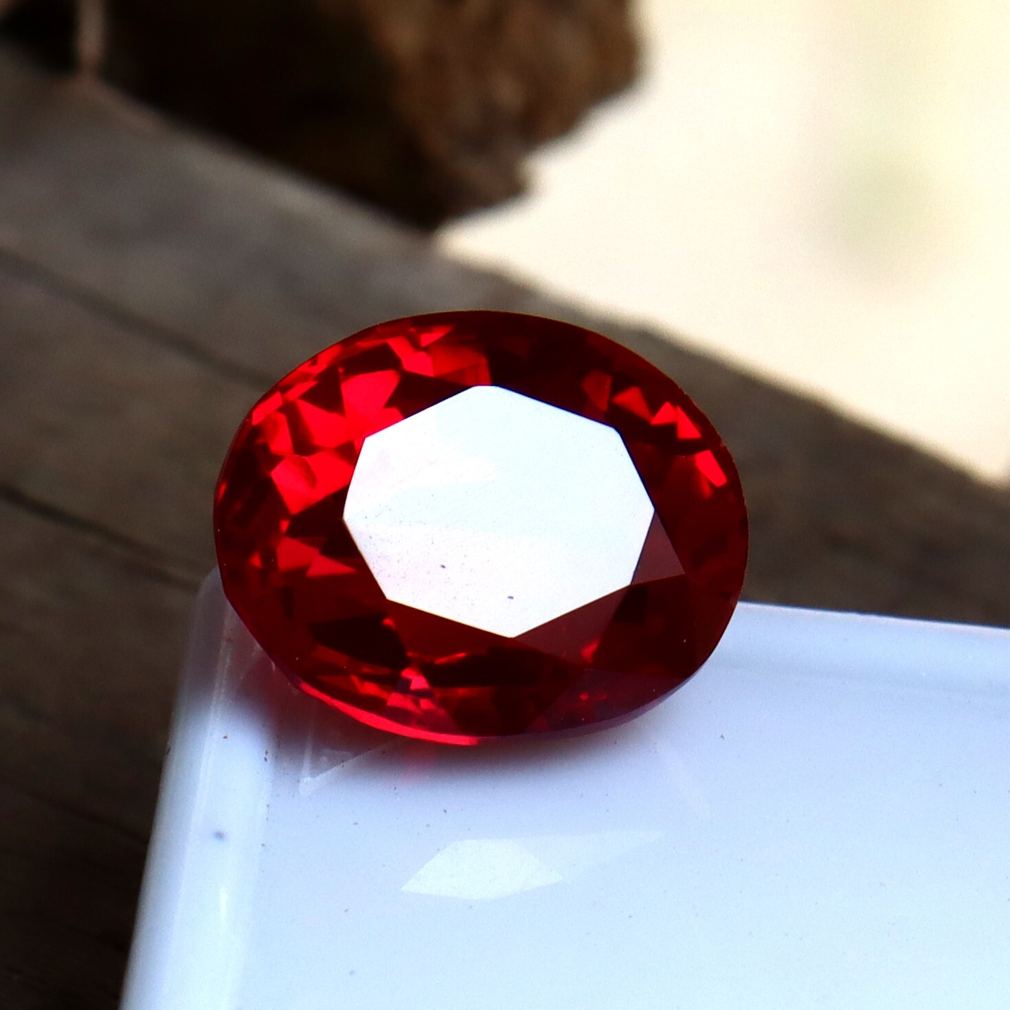 BURMA Pigeon Blood Red Ruby Certified Loose Gemstone Oval Cut 9.45 CT