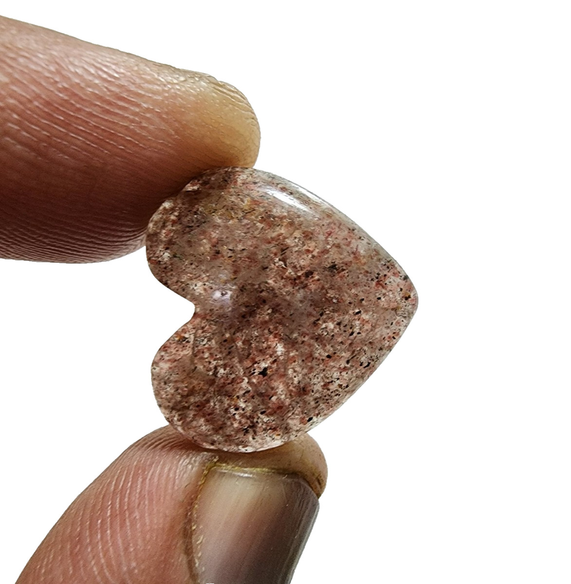 22 Crt Fantastic A+ Strawberry Quartz Crystal Heart Shape Loose Gemstone Jewelry