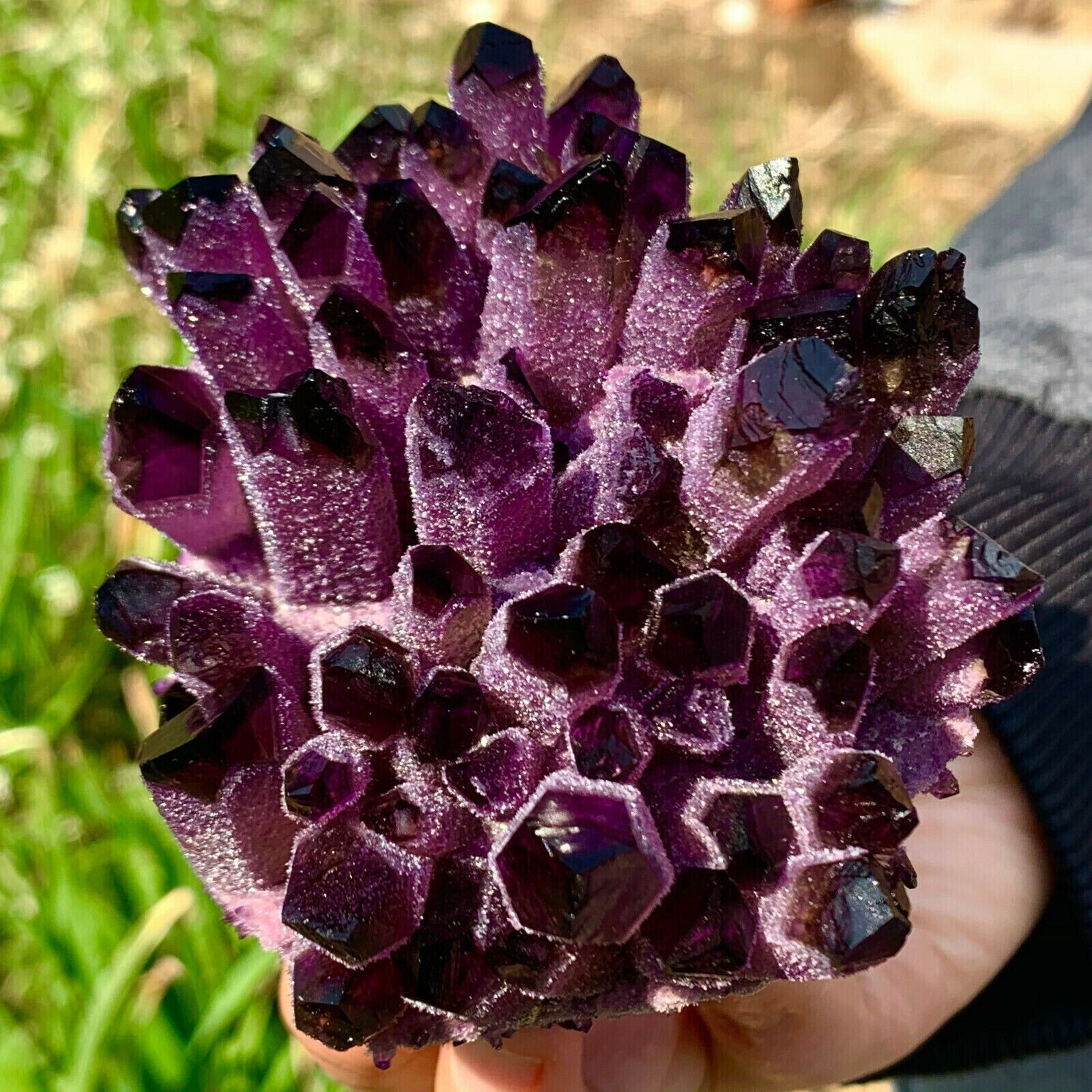 300g+ New purple Phantom Quartz Crystal Cluster Mineral Specimen Reiki Healing