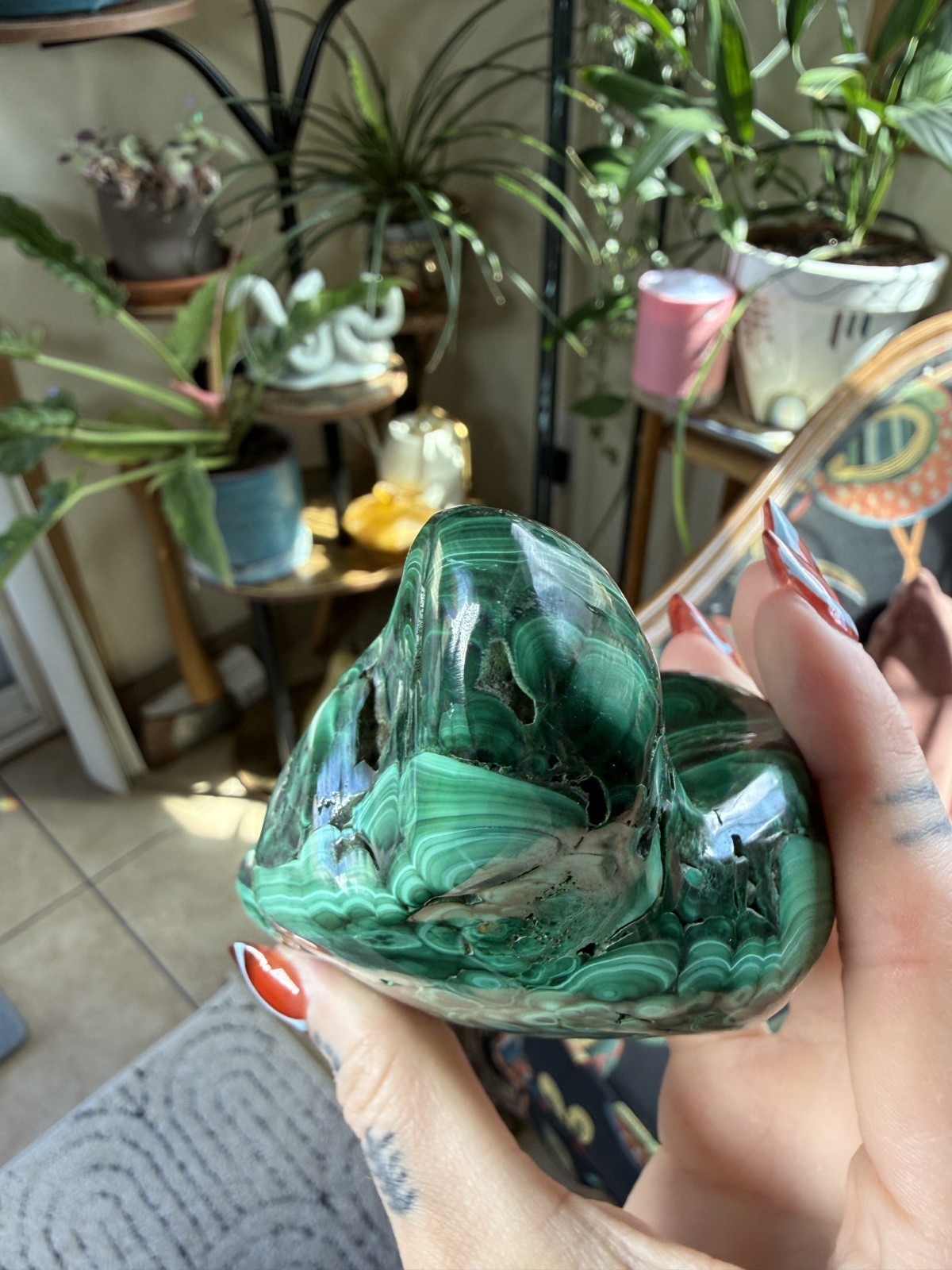 Polished Malachite Freeform – Congo – 1.42 lbs