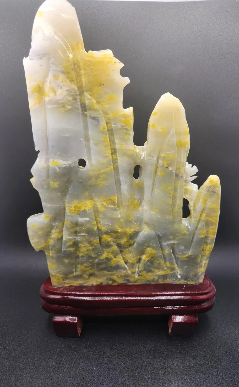 Large Scenic Display Natural Jade Crystal Carving – Chinese Landscape Village
