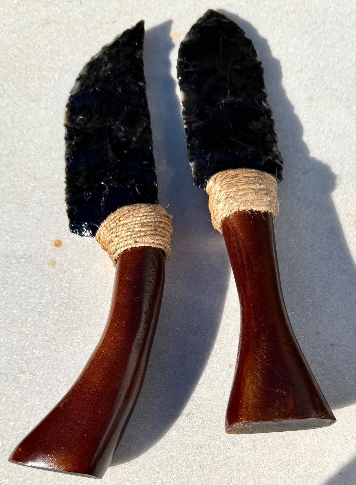 Wholesale Lot 2 PCs Natural Obsidian Dagger & Knife Healing Energy Crystal