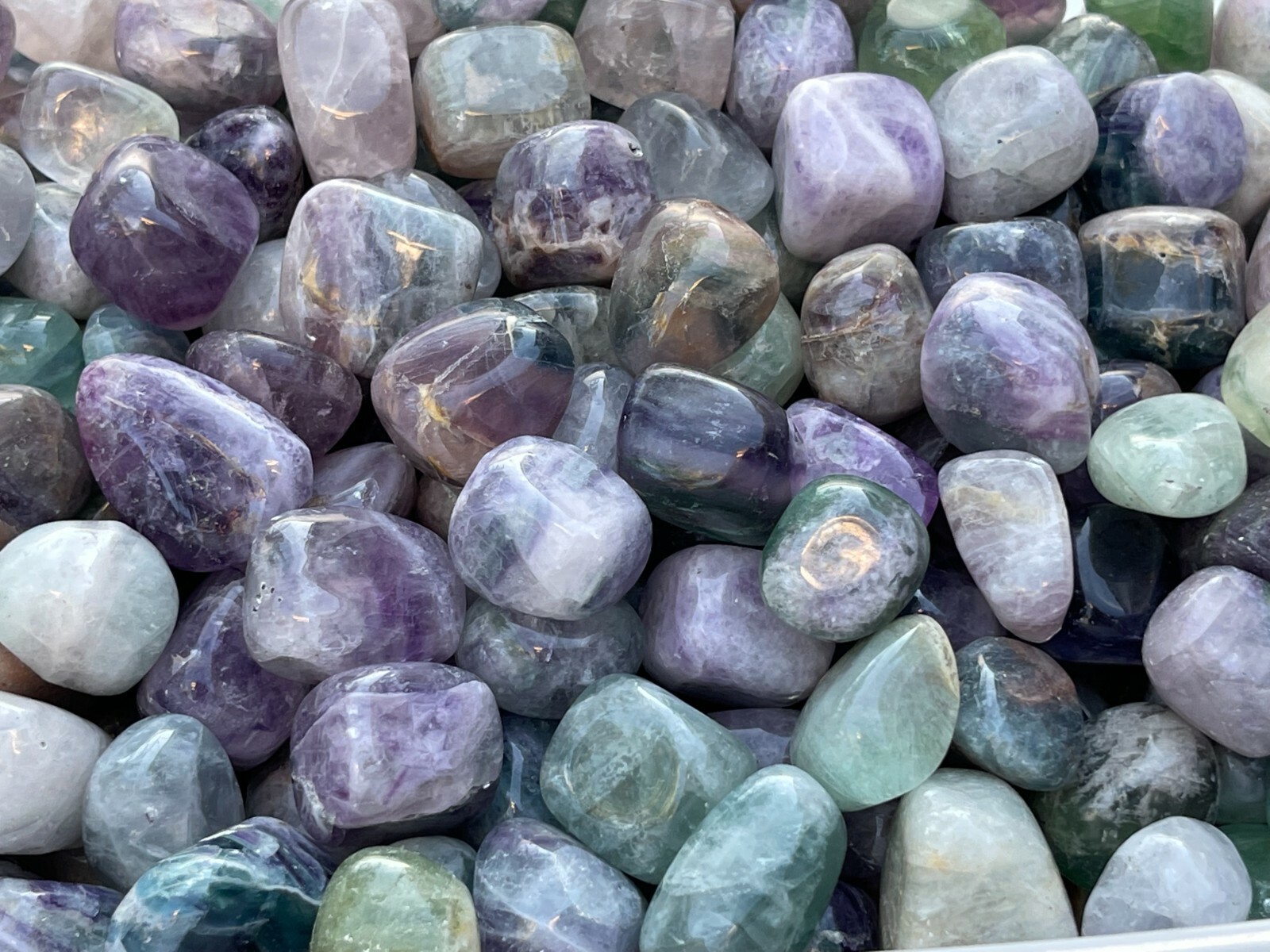 Grade A++ Fluorite Tumbled Stones, 0.8″-1.25″ Tumbled Fluorite, Pick How Many