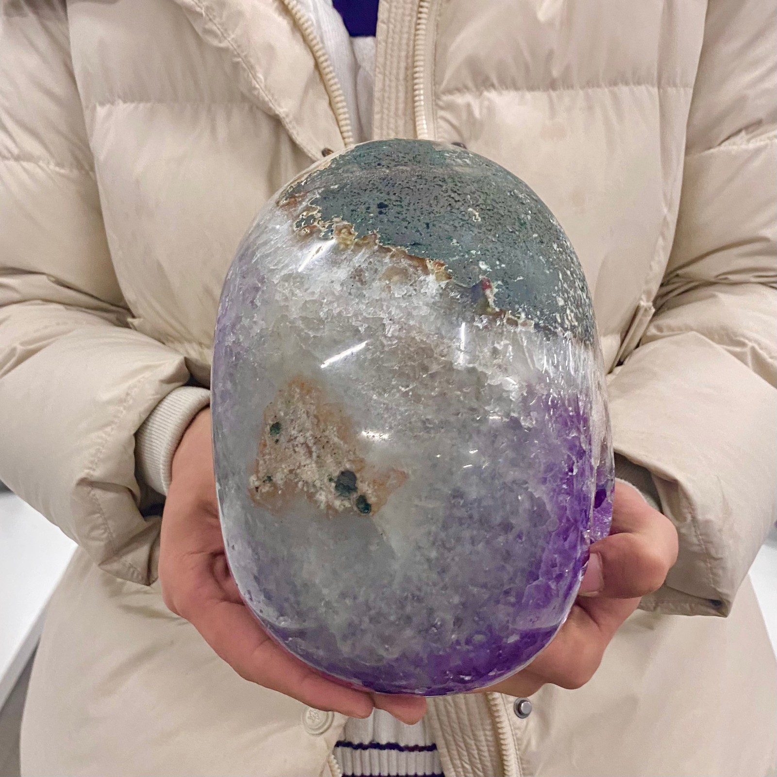 16.75LB Natural Amethyst geode quartz cluster crystal specimen Healing.